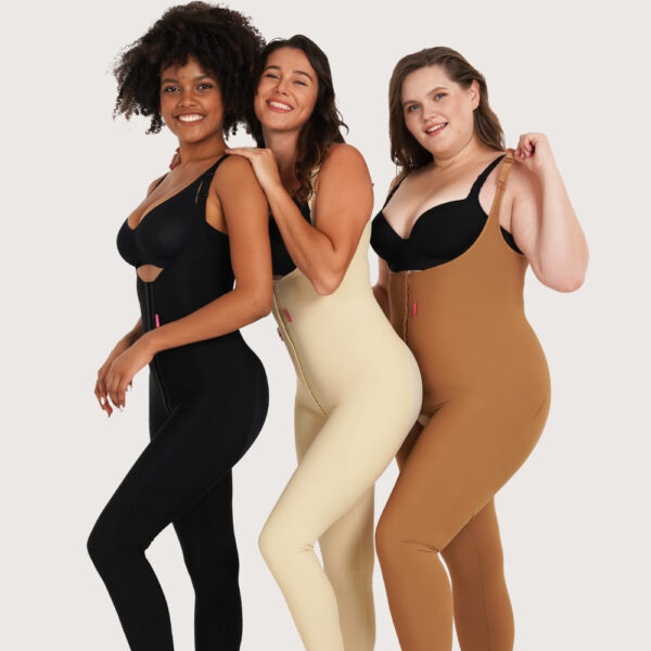 Post-Surgical Shapewear Compression Bodysuit For Bbl Fat Transfer - Ankle Length