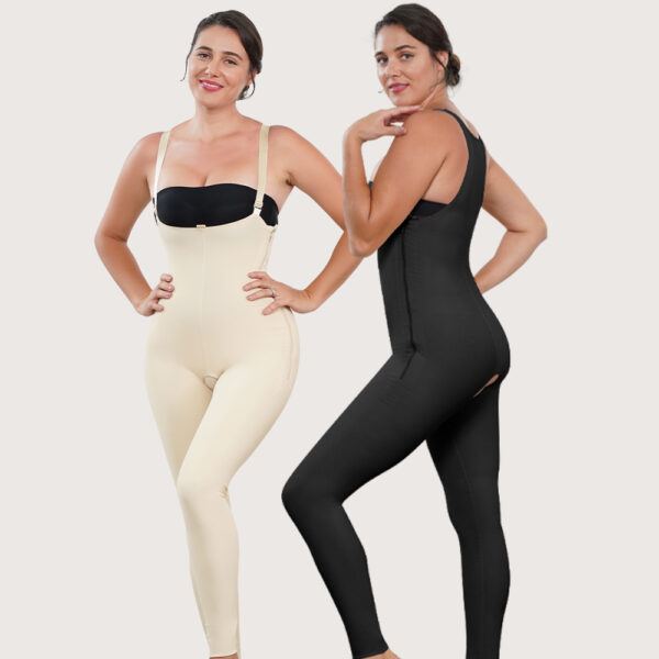Post-Surgical Shapewear Compression Bodysuit For Bbl Fat Transfer - Ankle Length