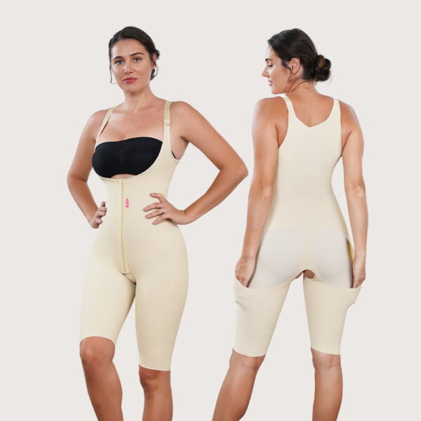 Post-Surgical Shapewear Compression Bodysuit For Bbl Fat Transfer - Thigh Length