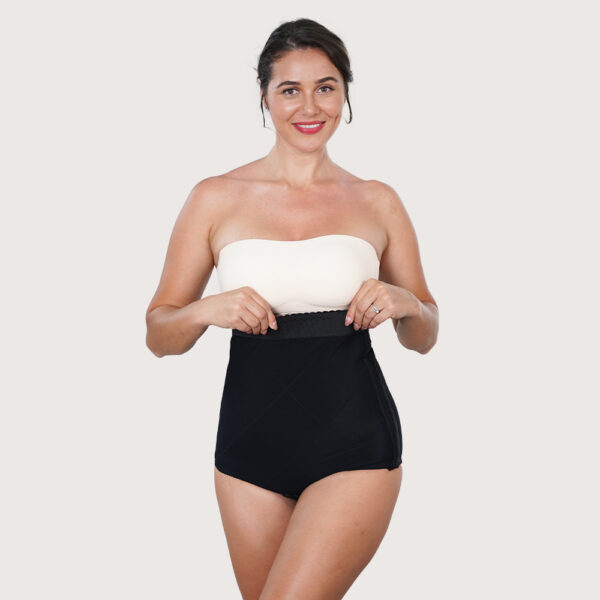 Post-Surgical Shapewear Postpartum Brief Girdle With High Back - Bikini Length